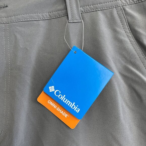 NEW Columbia Men's Size 38x10 Omni-Shade Shorts City Grey Outdoor Cargo - Picture 3 of 7